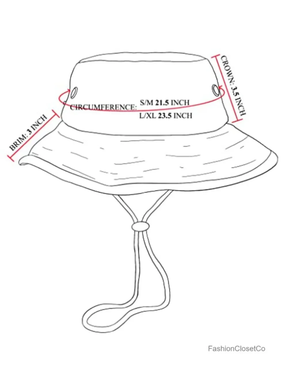 100% Cotton Stone-Washed Adjustable Bucket Safari Sun Hat